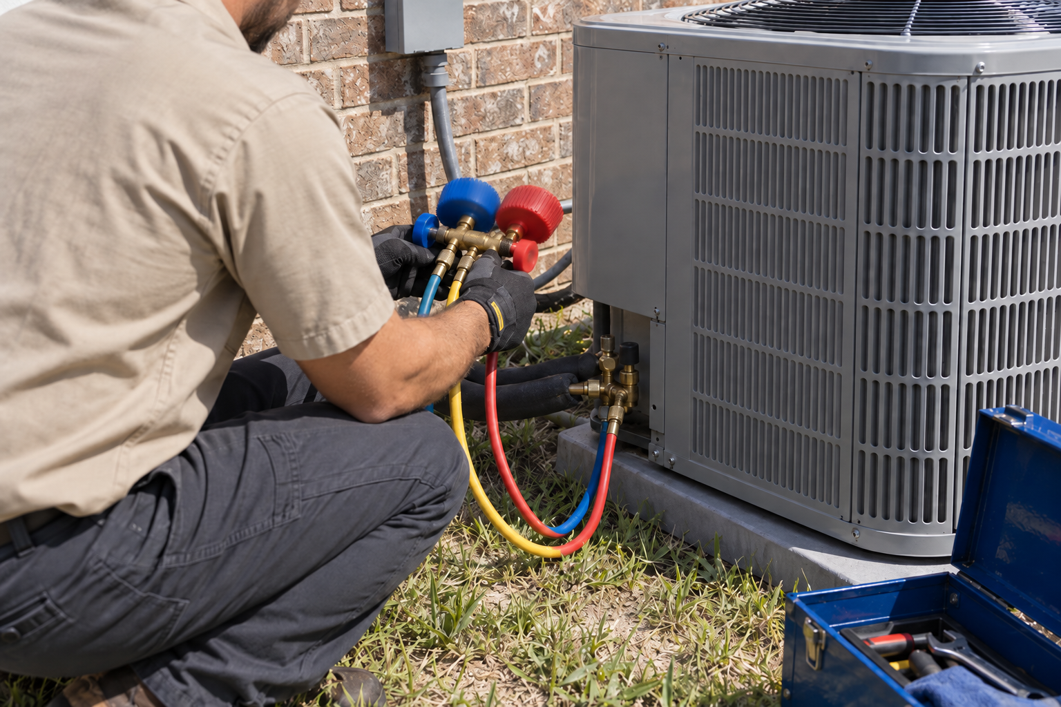 AC repair at a Biloxi home