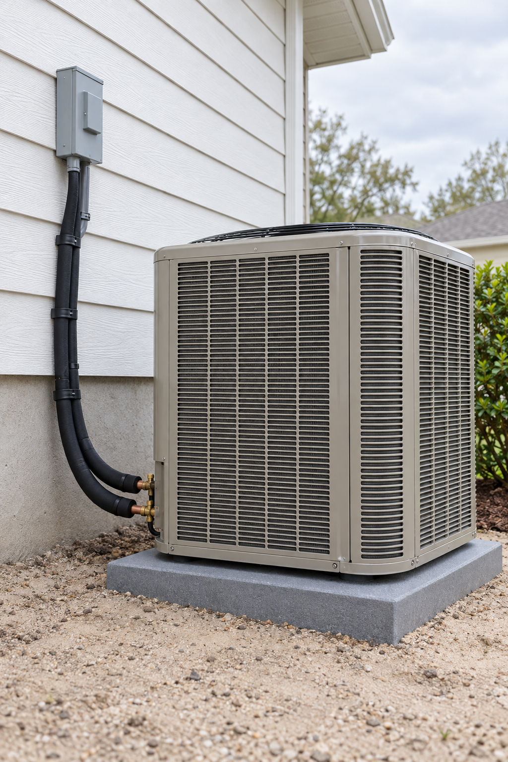 AC installation at an Ocean Springs home